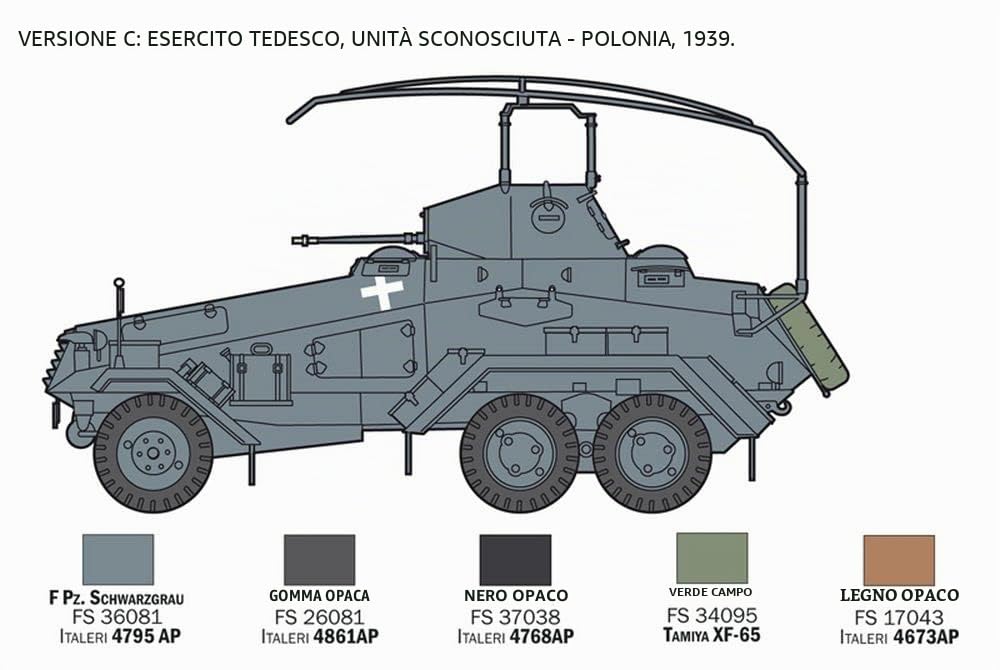 Italeri 6433 SD. Kfz. 232 6 Rad., Scala 1:35, Plastic Model Kit, Modello in Plastica da Montare, Modellismo