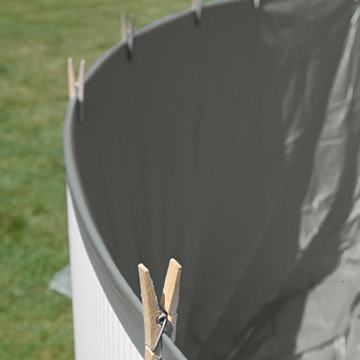 Gre SP4550GF Liner para Piscina Redonda Elevada, Sistema Overlap, Gris, Medidas 460 X 120 cm