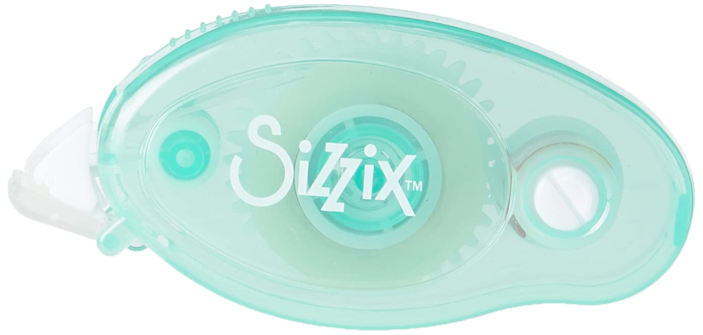 Sizzix 663474-Rodillo adhesivo permanente para álbumes de recortes, tarjetas, decoración del hogar, doble cara, tamaño único, cinta de papel, Multicolor, Una talla