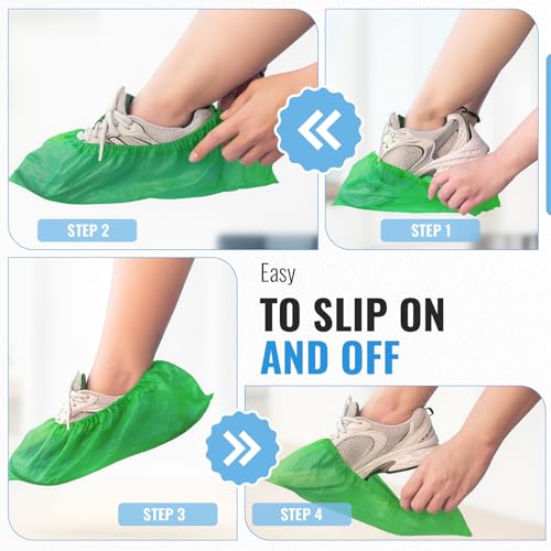 Couvre-chaussures imperméables antidérapants TYGA vert pour moquette