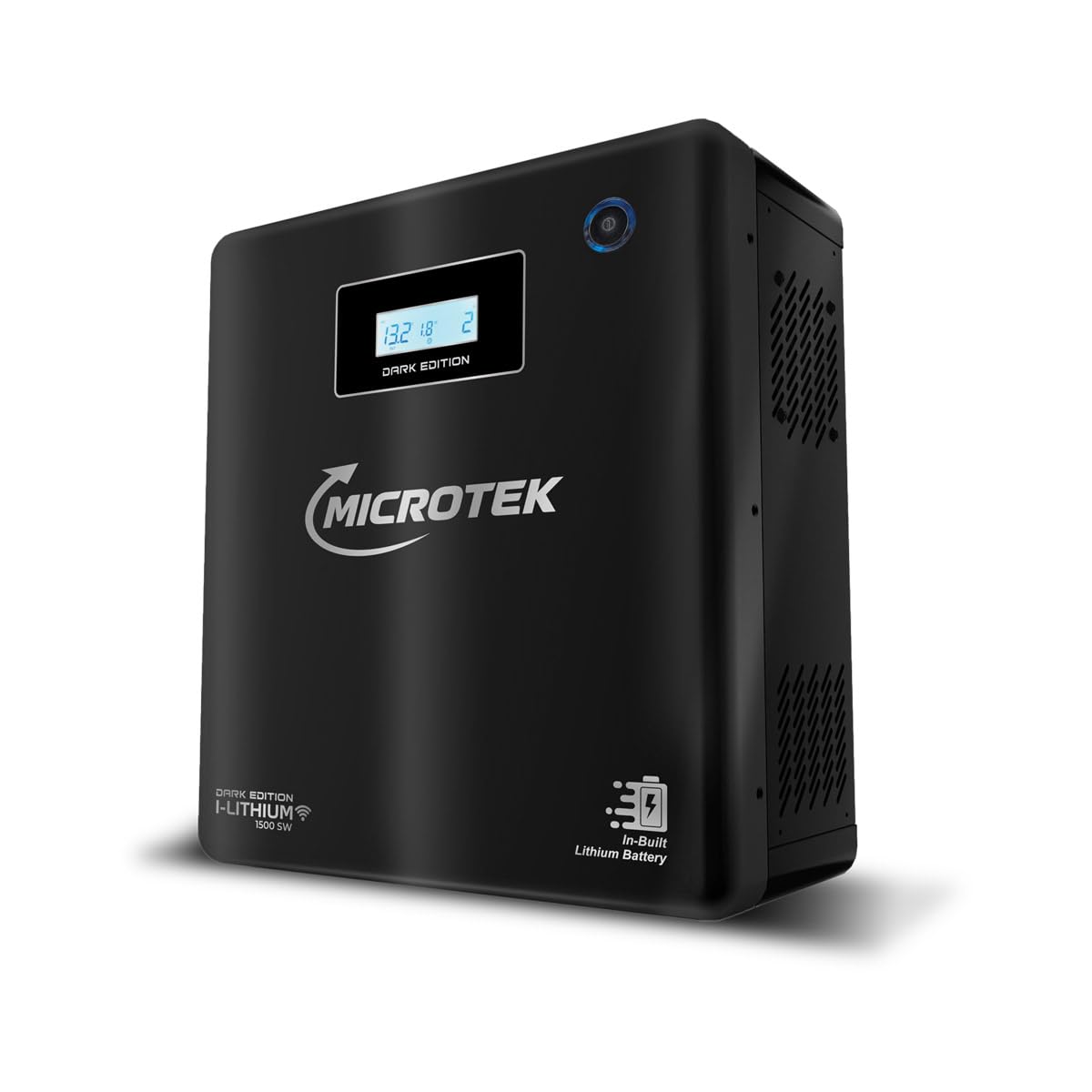 Microtek I-Lithium 1500 SW WiFi Dark Edition Inverter (1100VA/925W) with 1280Wh 12.8V Li-Ion Battery | 12+ Year Life | 5-Year Onsite Warranty | Ideal for Home, Office & Shop | Black
