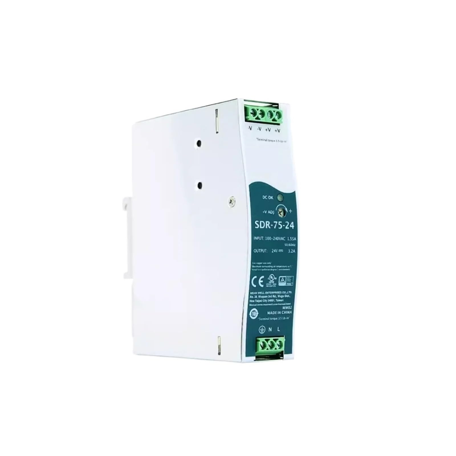 SJJBVPYX SDR-75 75W Single Output Industrial RAIL with Power Supply 12V 24V 48V(SDR-75-48)