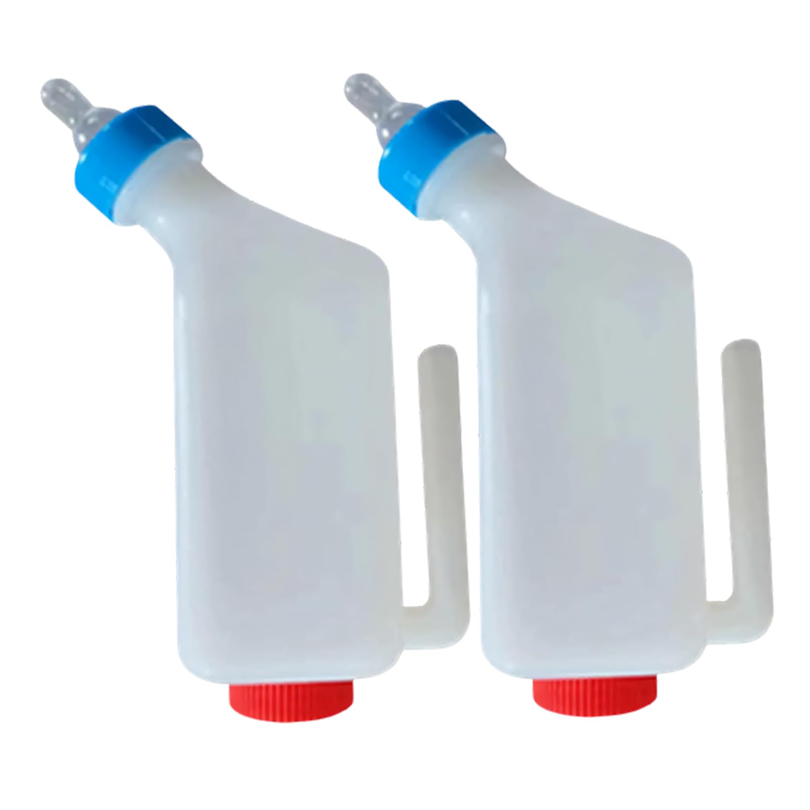 LUCKGONI 2pack Hanging Goat Milk Bottle Feeders Animal Milk Bottle for Poultry With Adjustable Flows Control and Easy