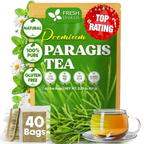 FreshDrinkUS, Premium 40 Paragis Tea Bags, 100% Natural &amp; Pure, Made with Natural Materials-Corn Fiber Tea Bags, Sugar/Gluten Free. Rich in Antioxidants.