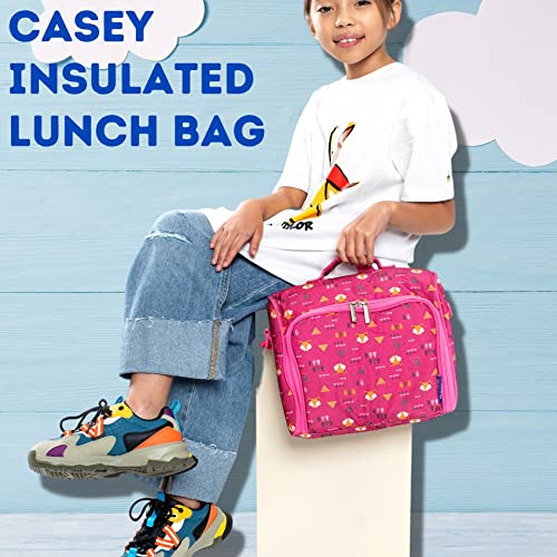 Image of J World Casey Girls Lunch Bag. Cute Insulated Lunch-Box for Women, Blue Raspberry