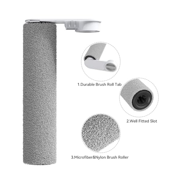 Jonr replacement brush roller sponge filter set for jonr ed12 wet dry vacuum replacement parts accessory kit 1 roller brush2 filters  urban country home decor