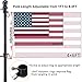 Black Flag Poles for Outside in Ground - 8.3ft Flag Pole for House with 2 Pronges Base - Stainless Steel Flag Pole Kit with 3x5FT American Flag for Yard Residential Commercial