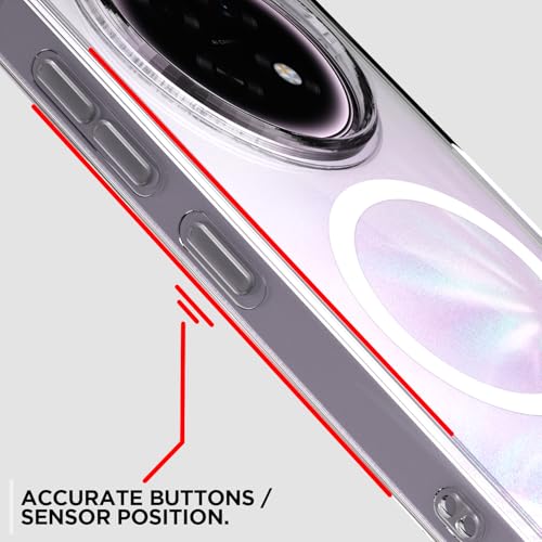 Image of Outlouders Back Cover for Oppo F31 Pro Plus 5G Mag-Safe Transparent PC + TPU Bumper Case with Magnetic Support Shockproof Protection (Transparent Mag-Safe)