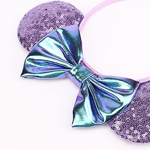 Image of DRESHOW Mouse Ears Bow Headbands Glitter Party Decoration Cosplay Costume for Women