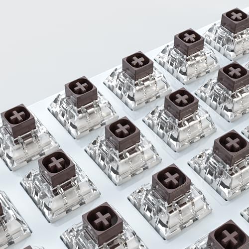 Image of Kailh Box Brown Switches for Mechanical Keyboard,3-Pin 45gf Tactile /Factory Lubed /Dust&Waterproof Switches(Kailh Box Brown,72Pcs)