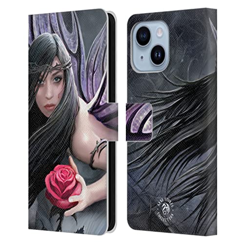 Étui en cuir iPhone 14 Plus Anne Stokes motif gothique de haute qualité