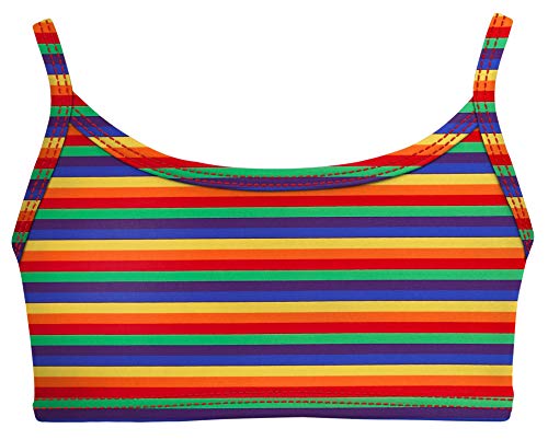 Image of City Threads Girls Bikini Top Only UPF 50+, Bathing Suit Top for Girls, Made in the USA