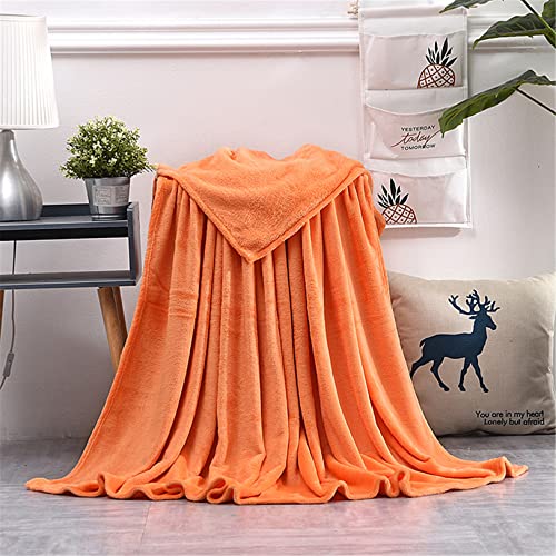 Qbqby Blanket Throw Background Soft Reversible Warm Fluffy Soft Thick Lightweight Coral Fleece Warm Decorate Indoor,Orange #TOP25