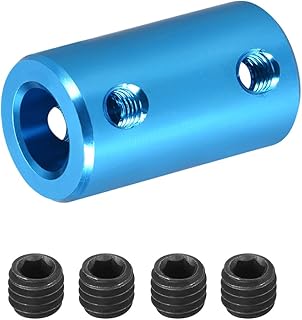 DMiotech 8-10mm L25XD16 Rigid Coupling Shaft Coupling Joint Connector w Screws Aluminum Alloy Motor Shaft Connector for 3D Printer Blue