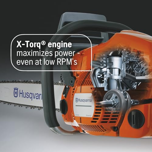 Image of Husqvarna 450X Rancher Gas Chainsaw 20 Inch, 50.2-cc 3.4-HP, 2-Cycle X-Torq Engine with Autotune For Cutting Firewood, Gifts for Men, 970702450