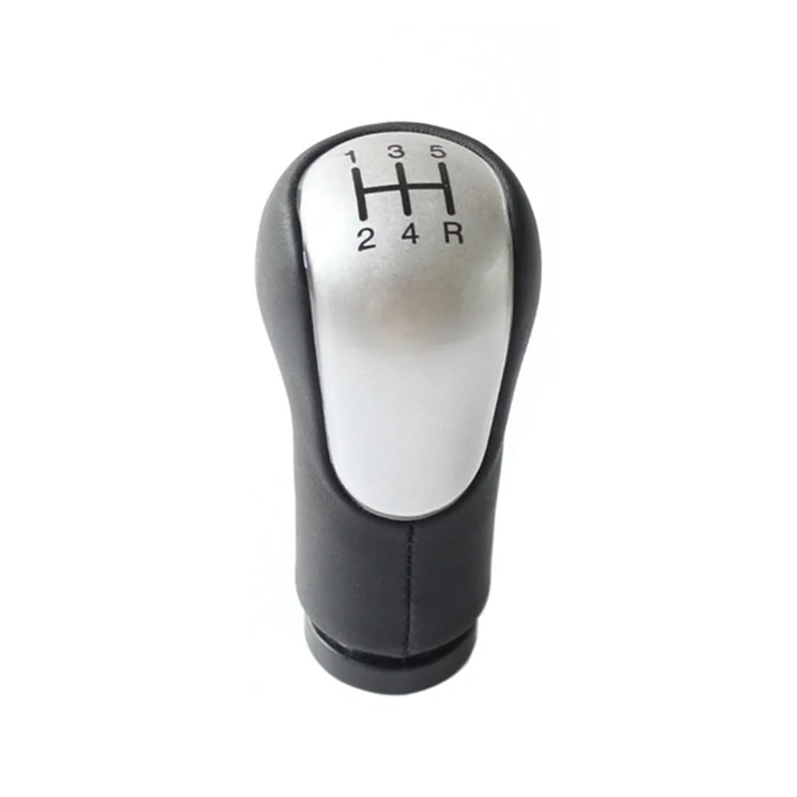 VAVGKDKPZB Shifter Lever Handle for Fiesta 2002-2007 Gear Shift Knob Shifter Lever Change Gaitor Boot Cover(5 Speed Knob Silver)
