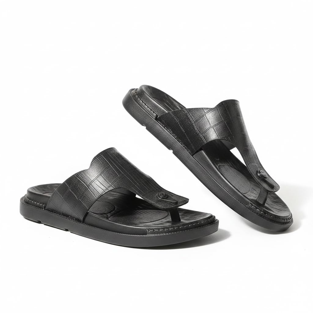 misty enterprises Men's Synthetic Casual Slip-On Toe Ring Sandals/Comfort Slippers-image-17