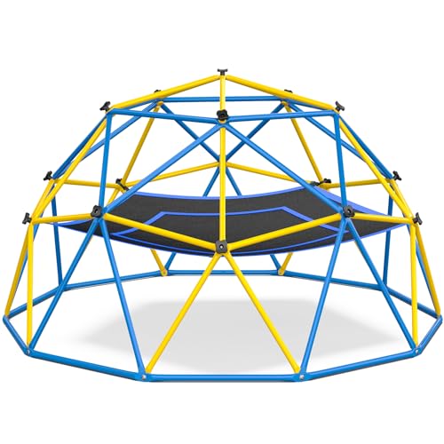 Hapfan 10ft Climbing Dome with Hammock, Jungle Gym for Kids