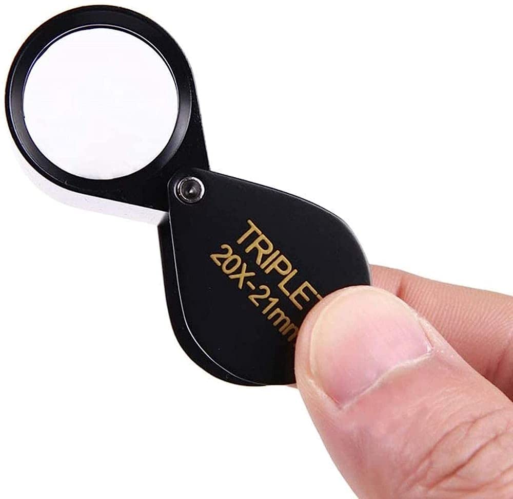 Longe de loupe 20X CRODY Magrands pour lecture entière argentée