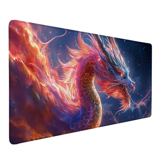 Tapis de souris dragon XXL imperméable avec base caoutchouc antidérapante