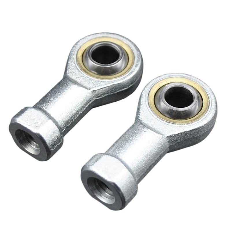2Pcs Rod End Bearing 5mm 6mm 8mm10mm 12mm M5 M6 M8 M10 M12 SA SI T/K Ball Right Left Threaded Self-Lubricating Joint Bearings(SI8 8mm,Left Thread_2PCS)