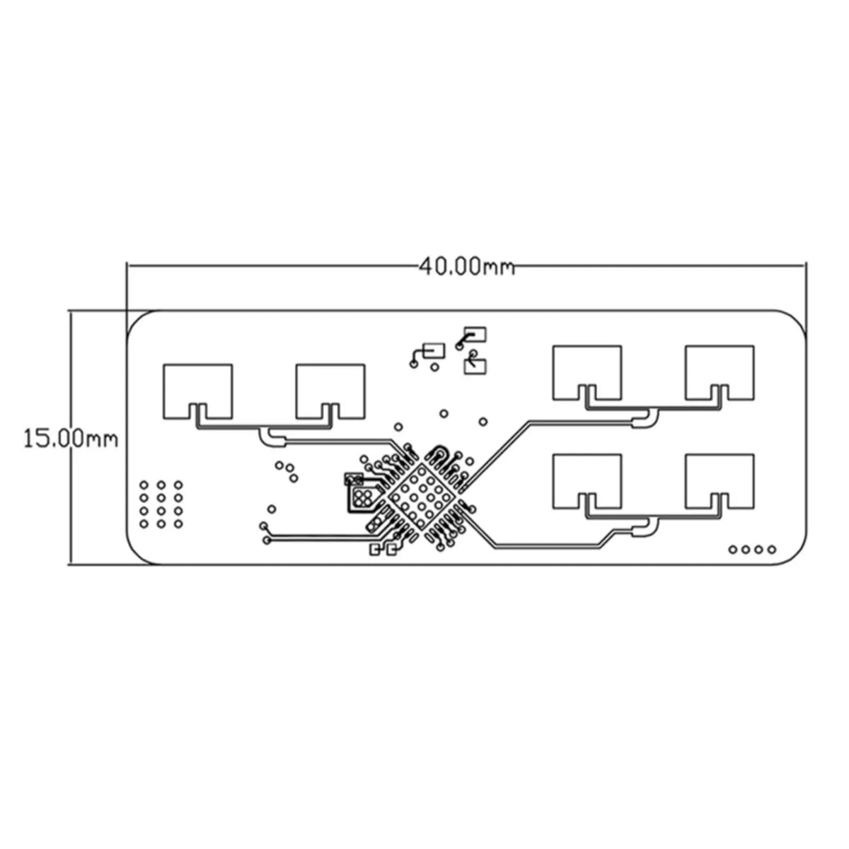 Qury LD2450 Einzelmodul 24G Radar Human Motion Tracker Trajektorienverfolgung mit serieller Kommunikation 8 Meter Reichweite