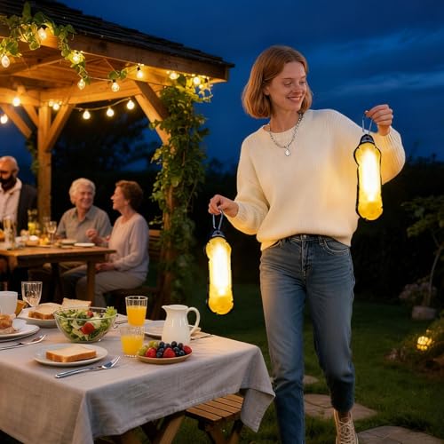 Camp Light - Portable Illumination Device, 23x10cm Outdoor Lighting Lantern for Travel, Inflatable LED Fixture with Carabiner Clip, Adventure Gear Supplies, Foldable Brightness Source for Hiking – Image 4