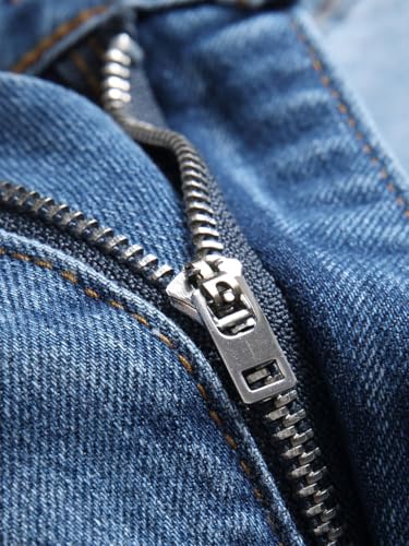 Mens Jeans Slim Fit Stretchy Straight Leg Streetwear Light Wash Summer Skinny Ripped Jeans3