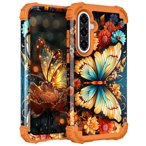 Hocase for Samsung Galaxy A36/A56 5G Case, Butterfly in Orange