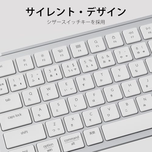 undefined 【国内正規品】Keychron B6 Pro ウルトラスリム ワイヤレスキーボード、フルサイズ、テンキー付、ZMKカスタマイズ、シザースイッチ、2.4 GHz/Bluetooth 5.2/有線接続、ロングバッテリーライフ、Mac Windows Linux対応 (シルバー, JISレイアウト) の商品画像 6