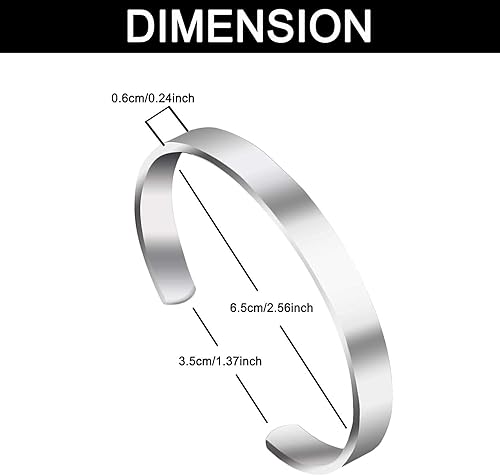 Miniatura 2 de Pulsera inspiradora con texto en inglés "Keep Going", con texto en inglés "Keep Going", de acero inoxidable, grabado para mejor amiga, hermana,