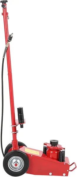 22 Ton Air Hydraulic Floor Jack for Heavy Duty Trucks & Tractors – 44,000 LBS Capacity, Low Profile (9"-17.7"), 4 Adapters (10/25/60/100mm), 46" Adjustable Handle – Dual Power (Air/Hydraulic)