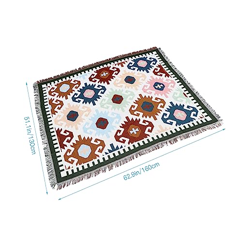 Couverture tricotée en coton doux Veemoon pour canapé