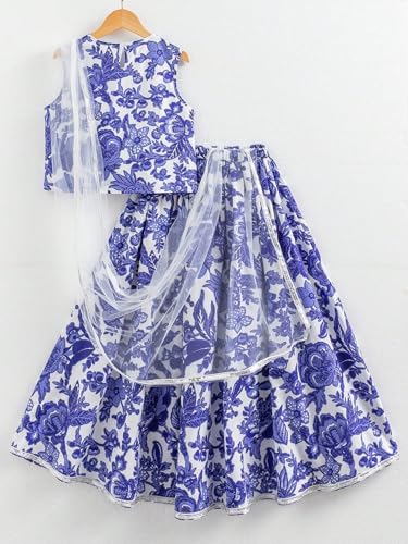 Image of Tasas Girls Floral Anarkali Kurta|Ethnic Wear for Girls|Traditional Girls Ethnic Wear|