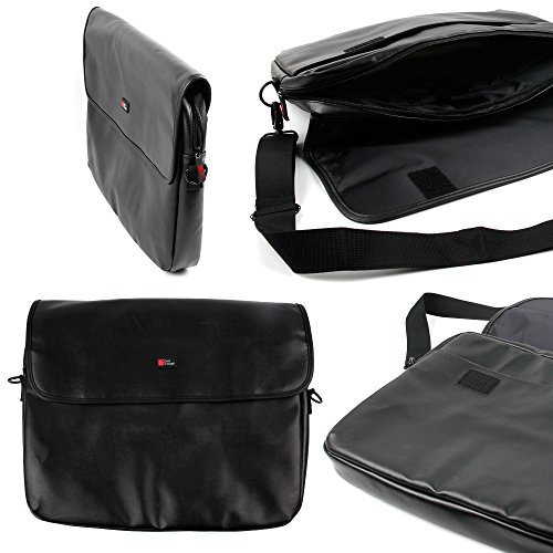 DURAGADGET Luxury PU Leather 15.6" Laptop Zip-up Carry Bag in Black - Suitable for Asus Zenbook NX500