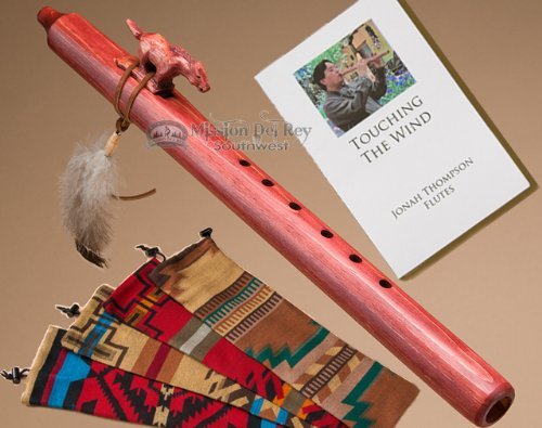 Navajo 木製フルート 動物彫刻付き Amazon | ネイティブアメリカンのナバホフルートパッケージ - チェリー