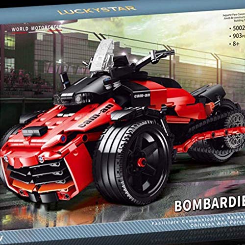 QIXIAOCYB XSuper Technisches Motorrad-Modell 903 + Teile, Rennrad, dreirädrige Motorrad-Bausteine, Bausteine, Spielzeug… – Bild 4