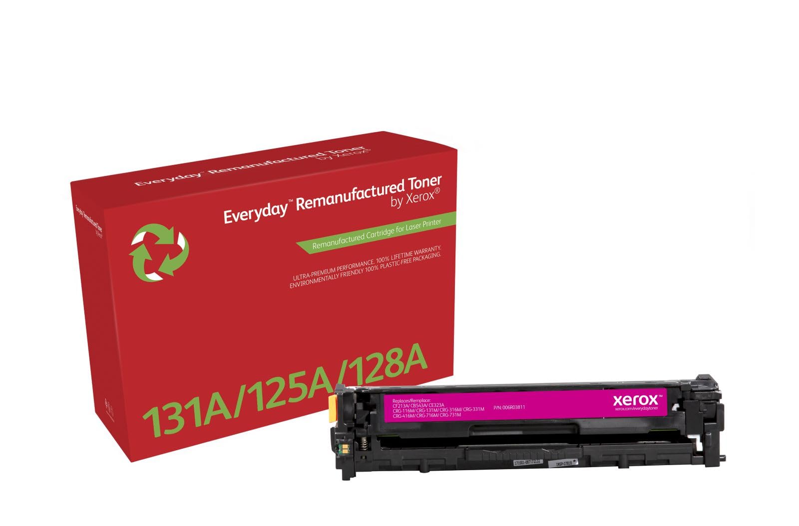 Tóner compatible Xerox 006R03811 compatible con HP CF213A/CB543A/CE323A/CRG-116M/CRG-131M/ 1800 páginas/ Magenta