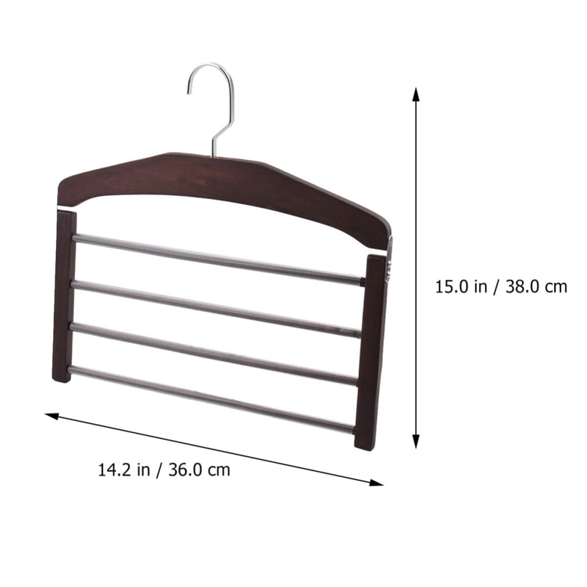 VICASKY Organizador de Secado Multicapa de Madera para Corbatas y Bufandas, 4 Unidades con Función Multifuncional, Ideal para Habitaciones