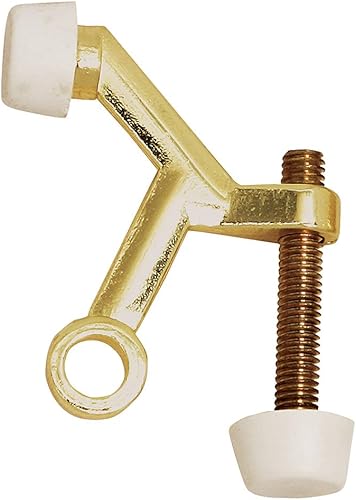 Miniatura 2 de Design House 181750 - Protector de pared para puerta con punta de goma, tapones de puerta ajustables, latón pulido, paquete de 5