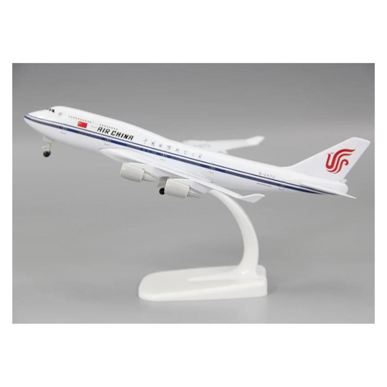 Plane Giocattolo Modello di Aereo in Lega con Ornamenti per Passeggeri Air China B747-400 da 20 cm con Ruote