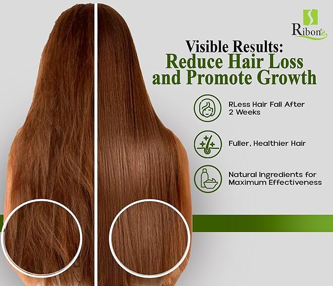 Miniatura 6 de Ribon's Set de champú natural y tratamiento capilar  Fórmula anti-pérdida de cabello, fortalecimiento y nutritiva con cebolla, romero y aloe vera