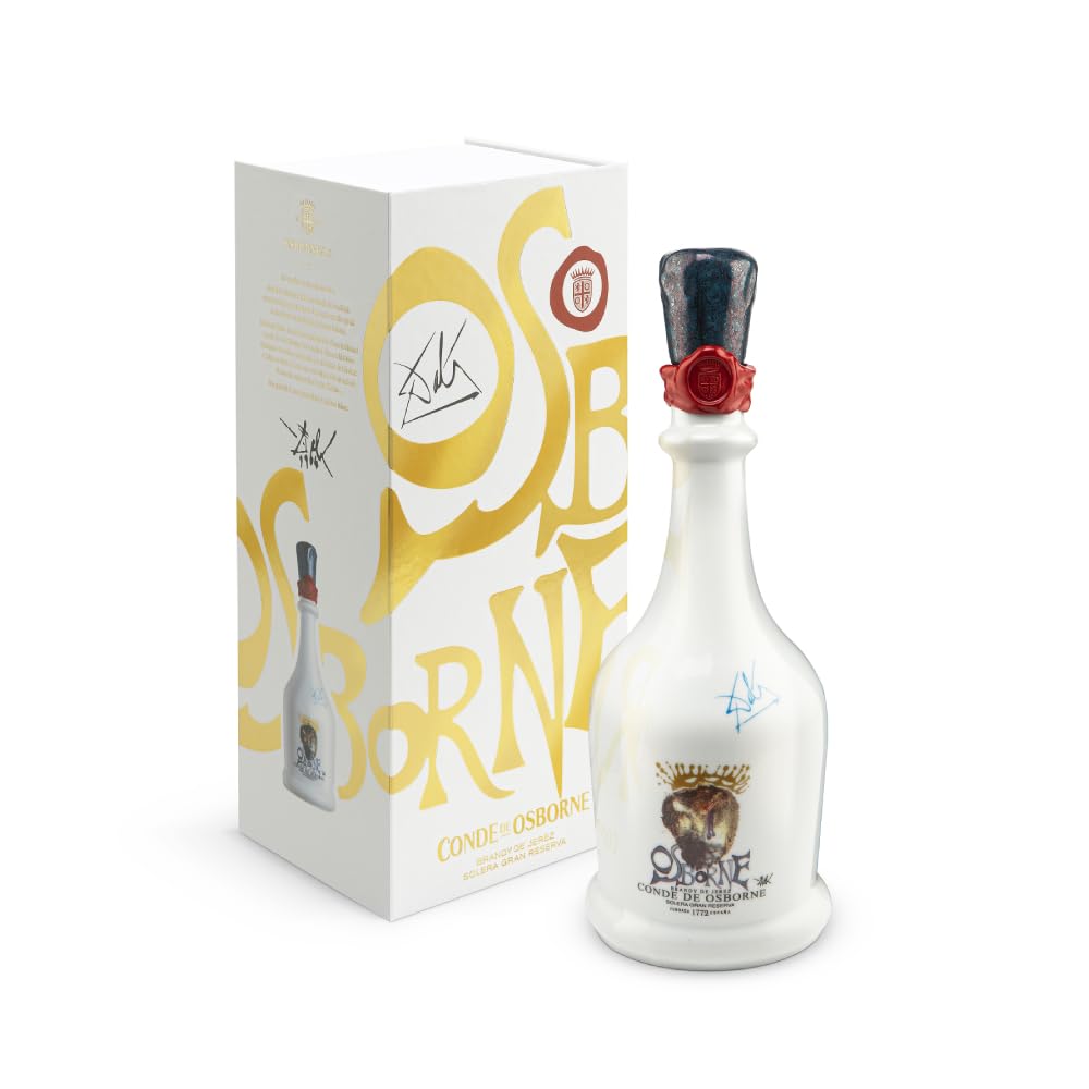 Osborne Conde de Dalí Brandy de Jerez – Hochwertiger Brandy Solera Gran Reserva aus Spanien in edler Geschenkpackung aus dem Hause Osborne mit 40,5% vol. (1 x 0,7l)