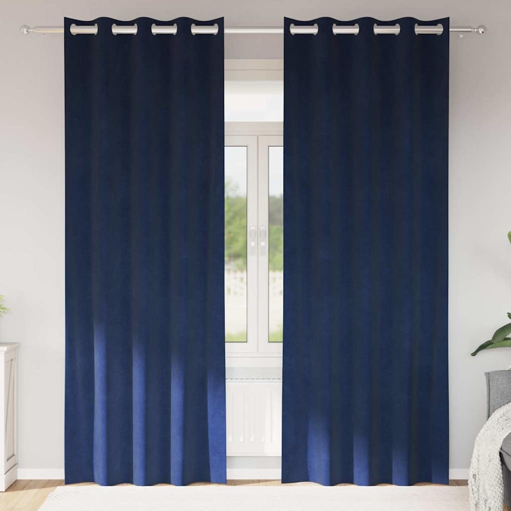 Rideaux occultants bleu foncé 140x225 cm isolation lumineuse