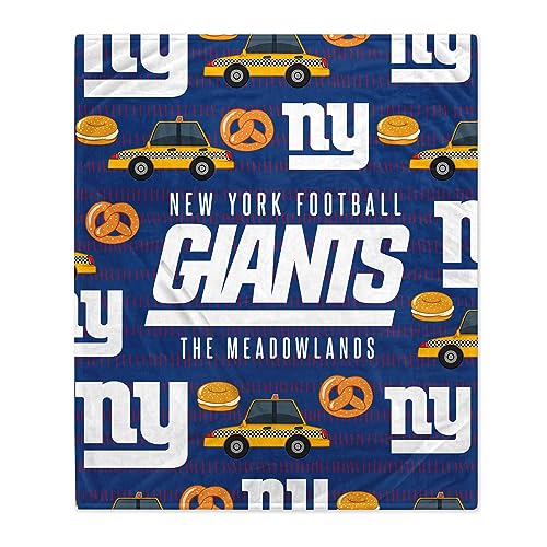 Pegasus Home Fashions New York Giants 60 x 70 Hometown Logo Fleece Blanket