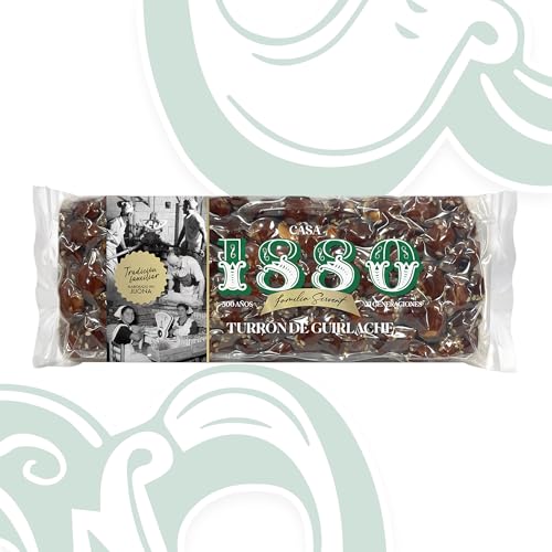 1880 - Turrón de Guirlache "Rilsan" 300g, Tableta con Almendras Seleccionadas, Textura Cremosa, Calidad Suprema, Turrón clásico, Artesanal, Receta Tradicional, Regalo Navideño