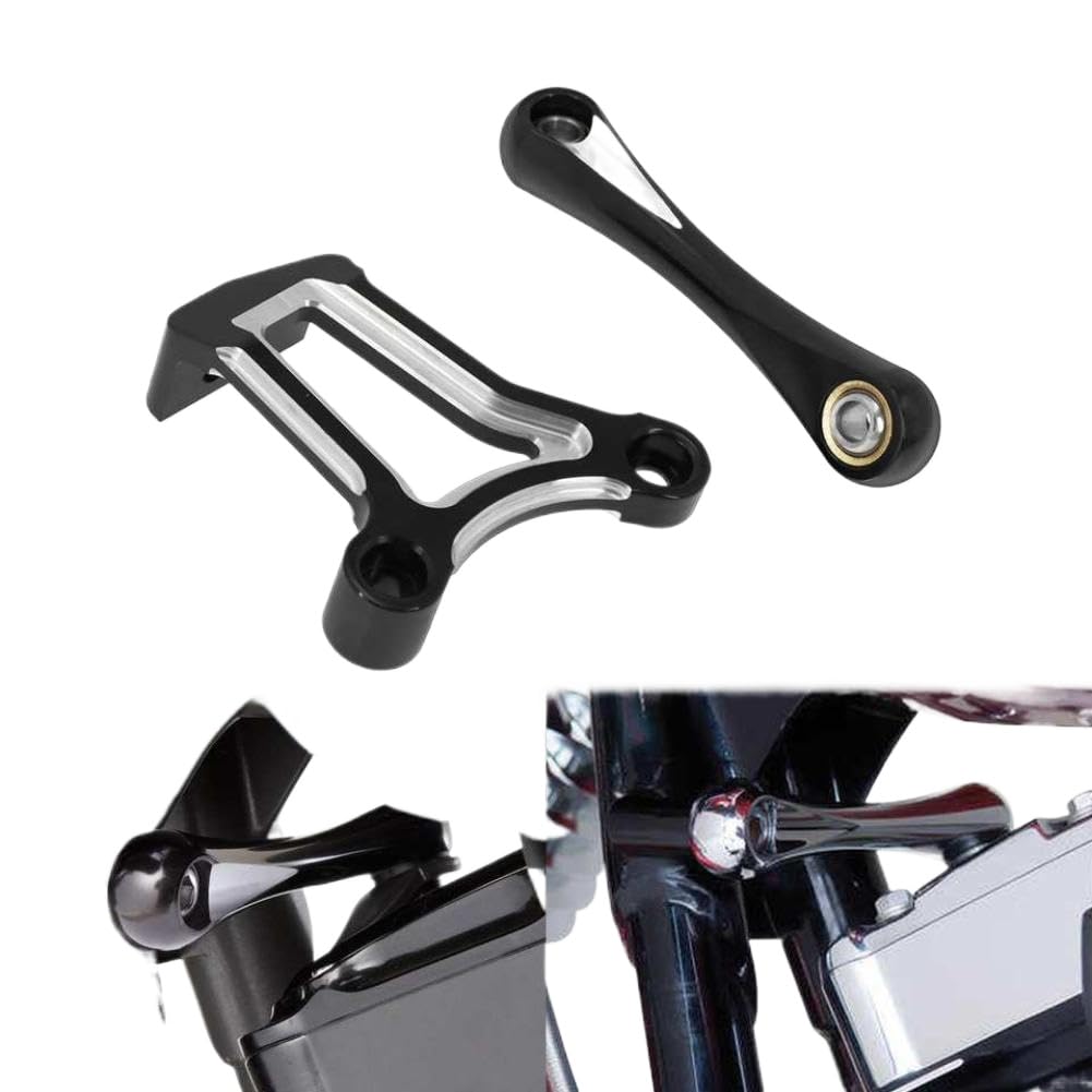 Motorcycle CNC Front Engine Mount Bracket and Stabilizer Link Aluminum Compatible with Harley-Davidson Touring 09-16 Road King Street Electra FLHX
