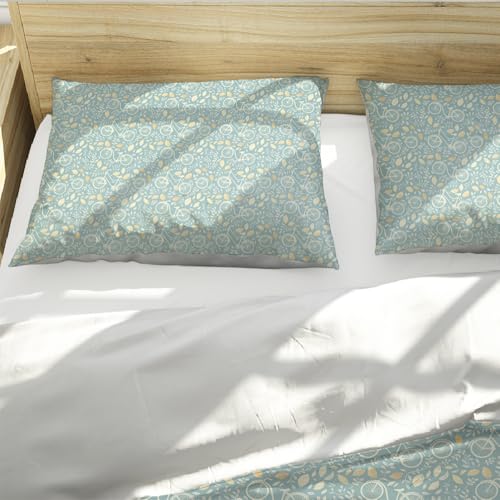 Linge de lit moderne feuilles colorées housse couette respirante