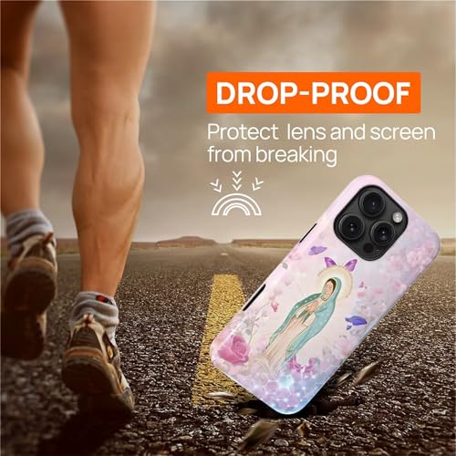 Coque rigide iPhone 16 Pro silicone MagSafe déesse florale - 5