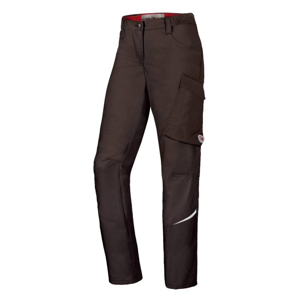 BP 1961-570-0048-16n Fabric Blend with Stretch Slim Silhouette Work Trousers for Women, 65% Polyester/35% Cotton, Brown, 16N Size